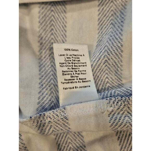 Hello Saturday talbots Terry cotton stripe short sleeve dress womens XL coastal - Picture 5 of 6